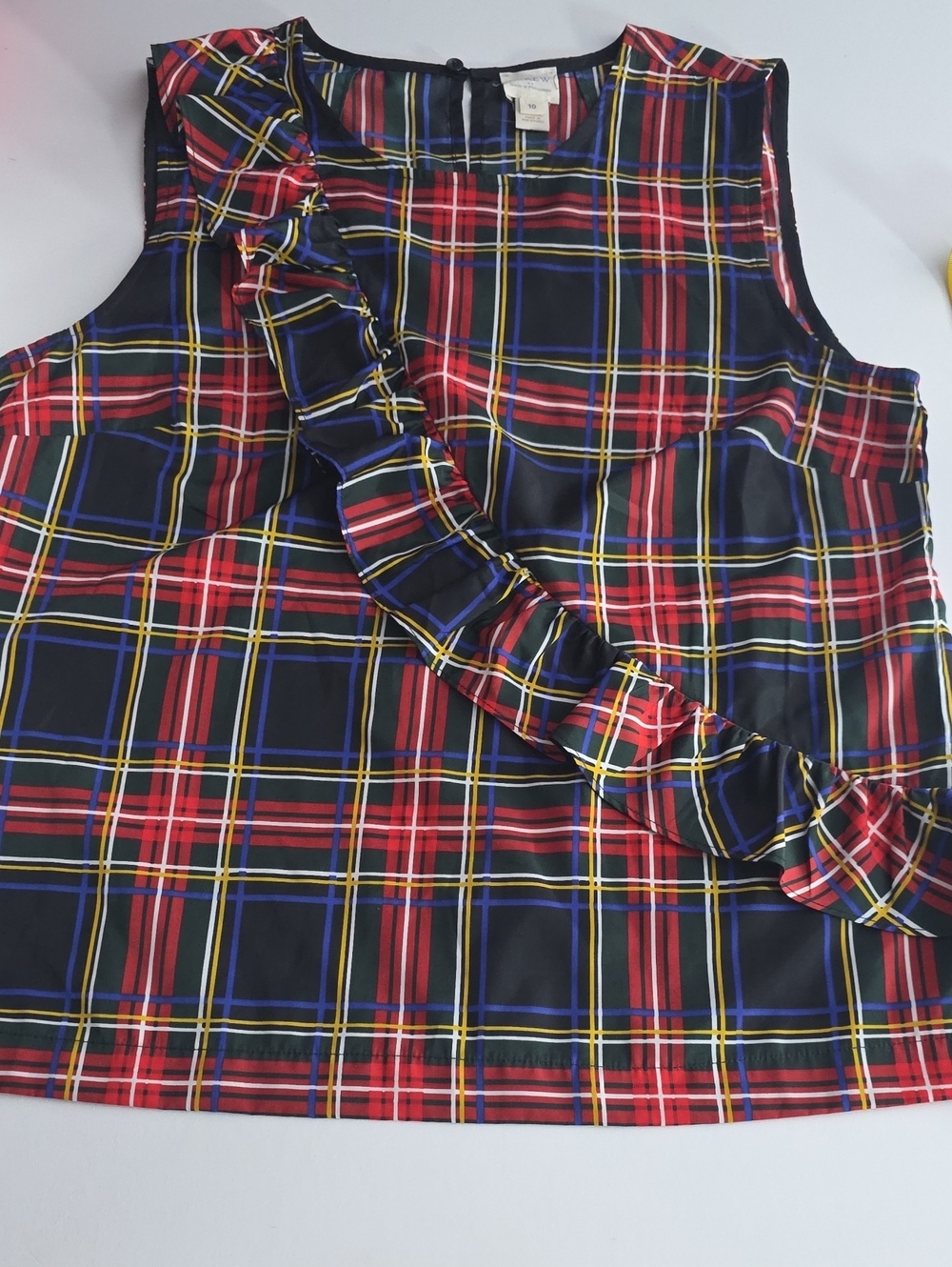 J. Crew Multicolor Plaid Sleeveless Top